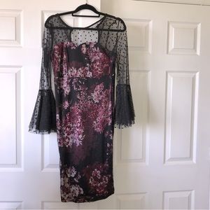Black and purple floral dress